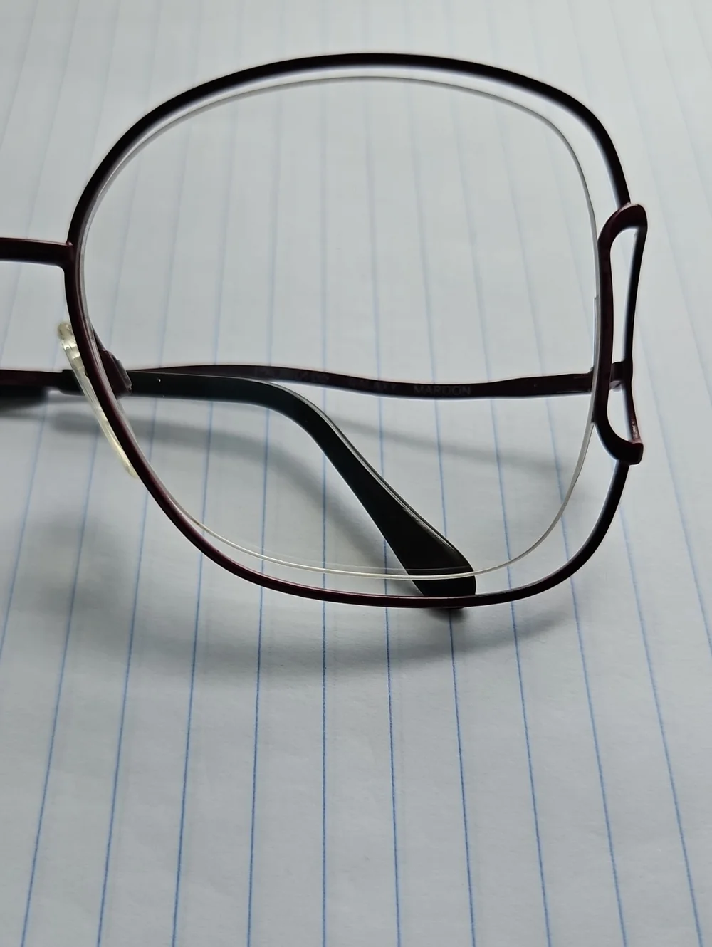 Vintage Wire Frame Burgundy Glasses